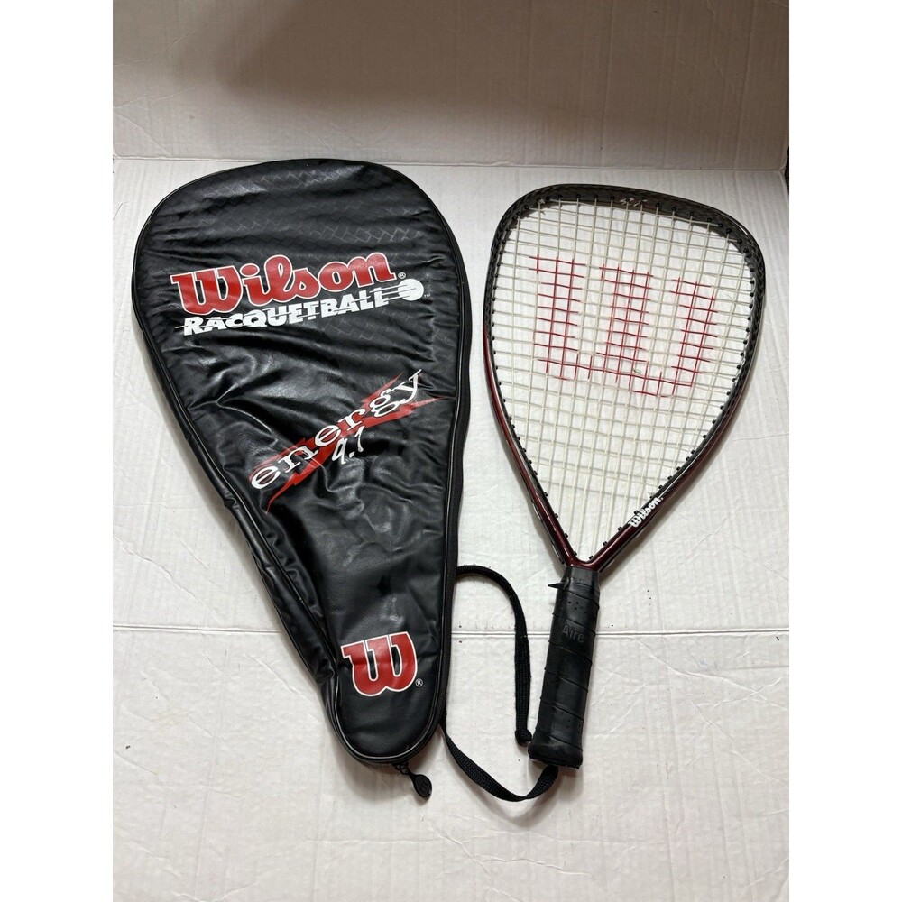 Wilson Energy 9.1 Racquetball Racquet Racket Vintage w/ Zipper Case Cover